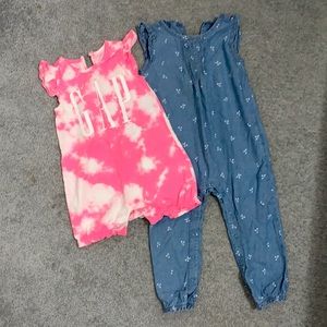 Toddler girl sleeveless onesies!